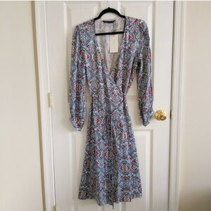 Zara Patterned Wrap Dress